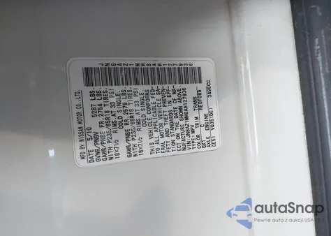 2010 Nissan Murano Sl z USA, uszkodzony, nr VIN JN8AZ1MW8AW127936